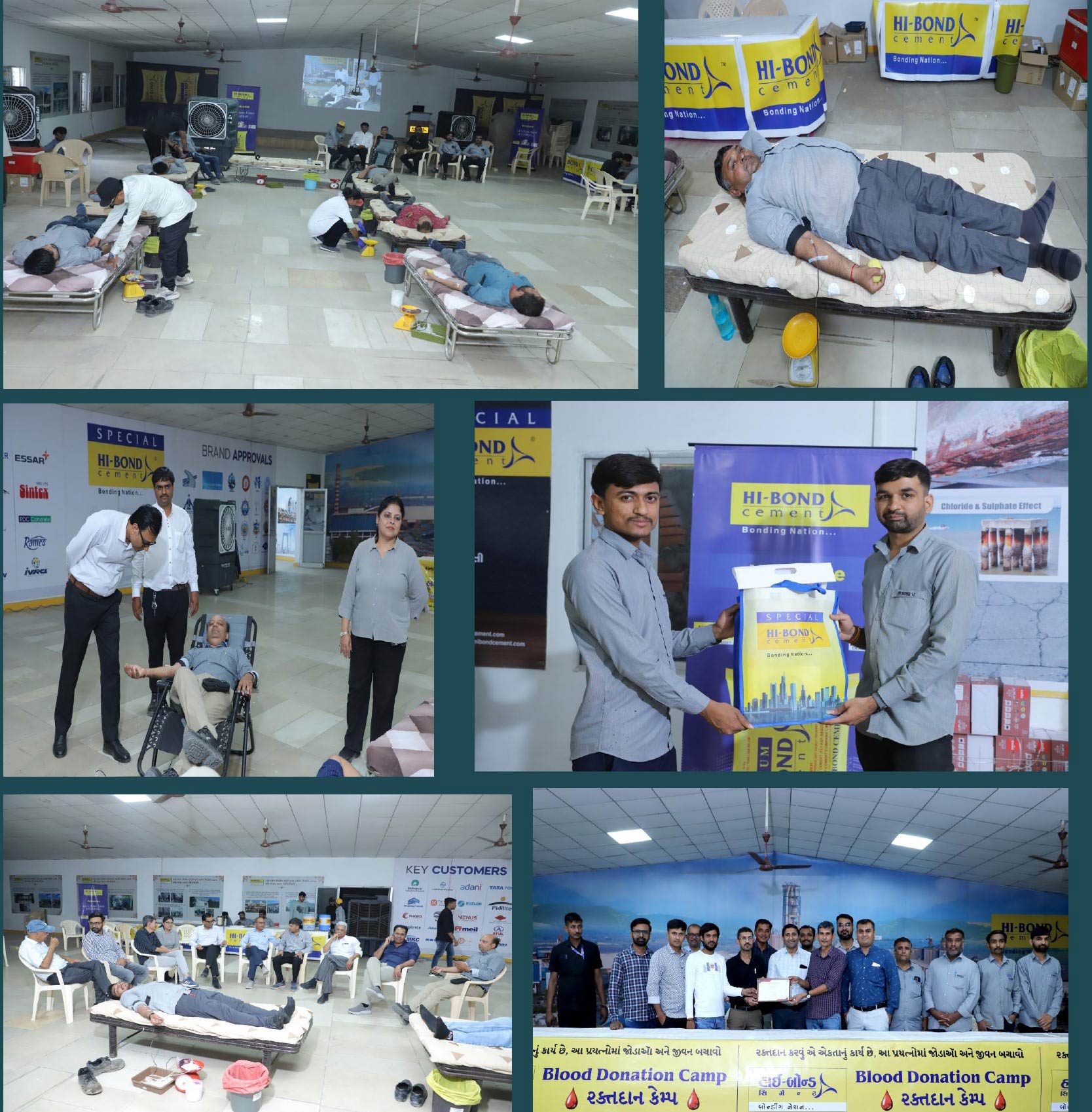 Participants at the Hi-Bond Cement Blood Donation Camp